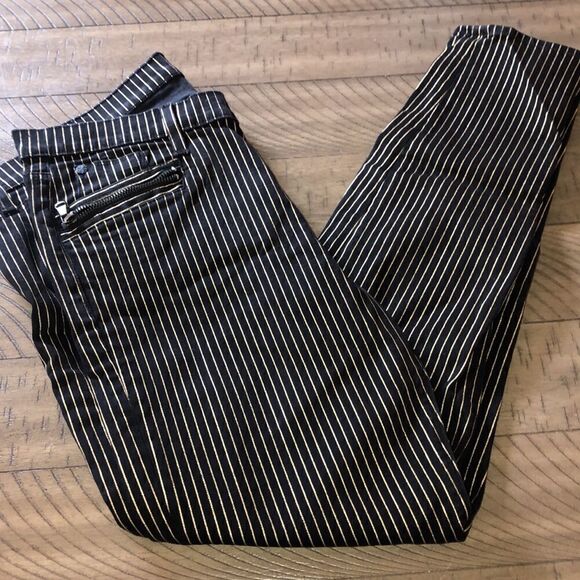 Hudson’s Spark ⚡️ SuperSkinny Gold Striped 5 Pocket Jeans 👖 Wow! - Picture 12 of 17